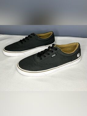 Etnies Cruiser Shoes Mens 8.5 41.5 Black Canvas Skateboarding Sneakers‎ Casual